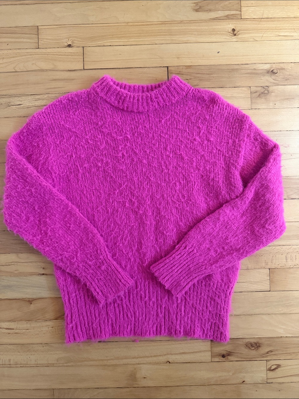 a new day Bright Hot Pink Crewneck Sweater
